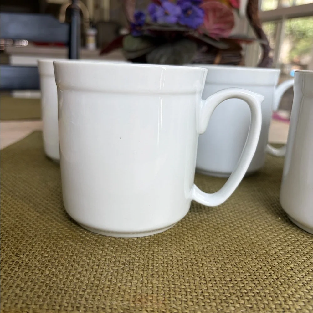 Williams Sonoma Pantry Essentials White Ceramic Mugs - Set of 5